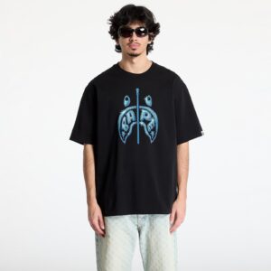 Póló A BATHING APE Shark Relaxed Fit Tee UNISEX Black S-alacsony-ár