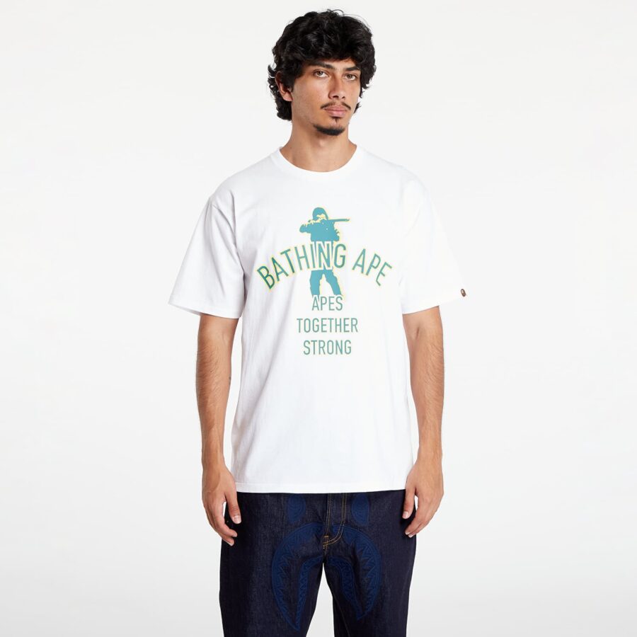 Póló A BATHING APE Soldier Ats Tee White L-alacsony-ár