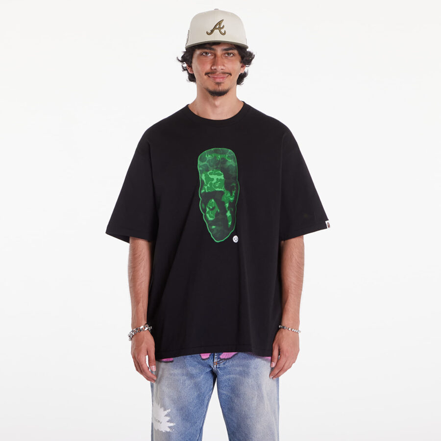 Póló A BATHING APE Spray Frankenstein Relaxed Fit Tee Black S-alacsony-ár