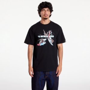 Póló A BATHING APE Surfing Apes Tee Black S-alacsony-ár
