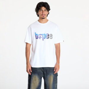 Póló A BATHING APE Tie Dye Bape Logo Tee White/ Black XXXL-alacsony-ár