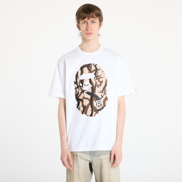 Póló A BATHING APE Trial Camo Big Ape Head Tee UNISEX White L-alacsony-ár
