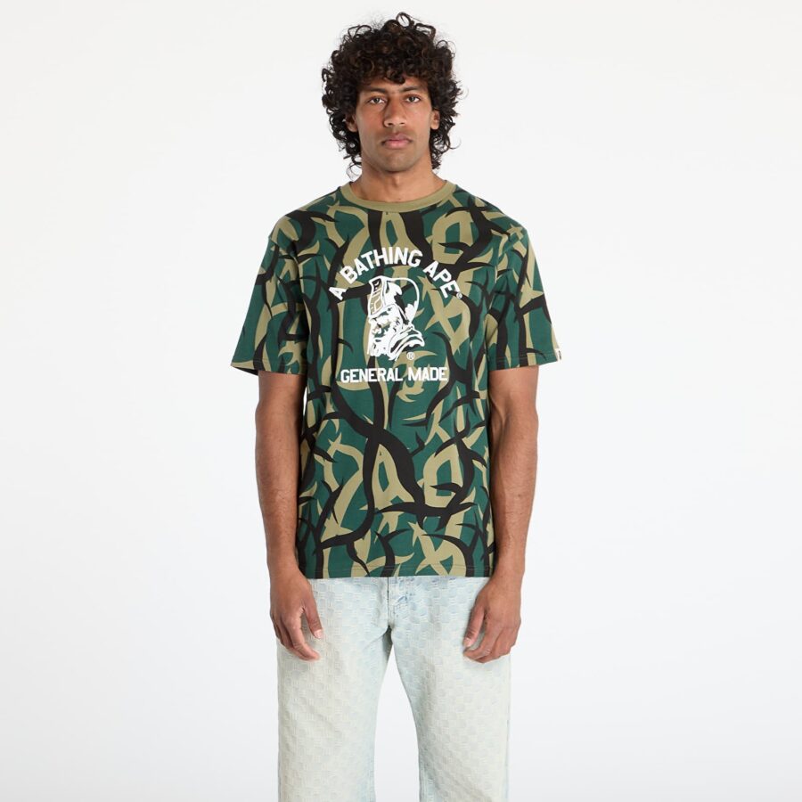 Póló A BATHING APE Trial Camo General Tee UNISEX Green XXL-alacsony-ár