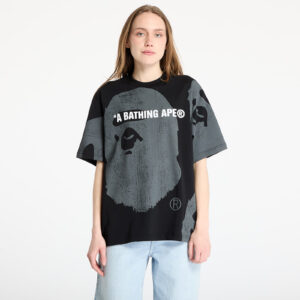 Póló A BATHING APE Water Print Ape Head Relaxed Fit Tee UNISEX Black M-alacsony-ár
