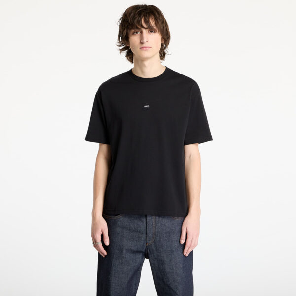 Póló A.P.C. Boxy Micro Logo T-Shirt Black XXL-alacsony-ár