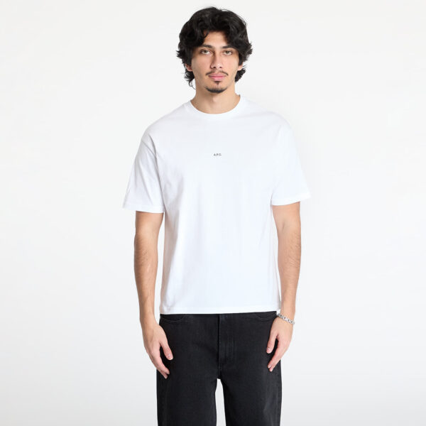Póló A.P.C. Boxy Micro Logo T-Shirt White/ Black S-alacsony-ár