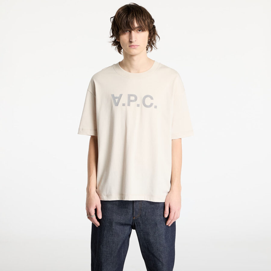 Póló A.P.C. Oversize Grand APC T-Shirt UNISEX Beige L-alacsony-ár