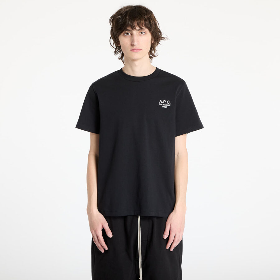 Póló A.P.C. Standard Rue Madame T-Shirt UNISEX Black/ White S-alacsony-ár