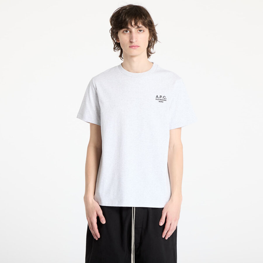 Póló A.P.C. Standard Rue Madame T-Shirt UNISEX Heather Grey/ Black S-alacsony-ár