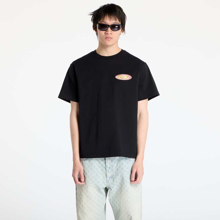 Póló Awake NY Les Everyday Tee Black S-alacsony-ár