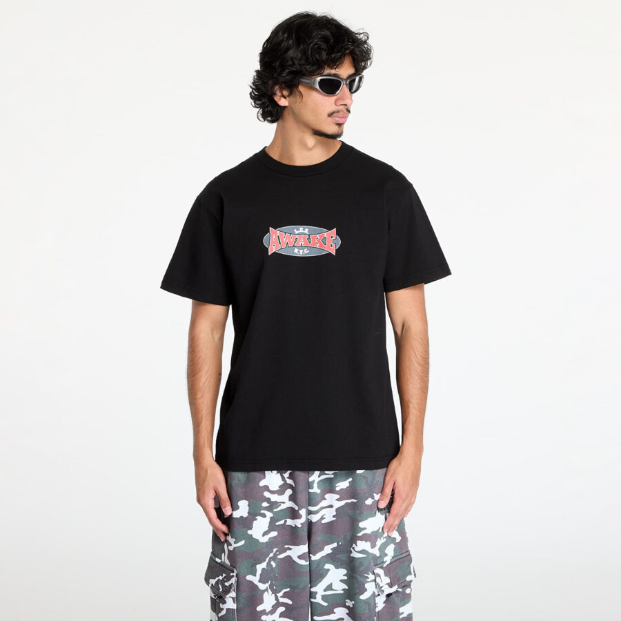 Póló Awake NY Les Ny Tee Black S-alacsony-ár