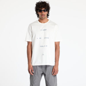 Póló C.P. Company 30/2 Mercerized Jersey Twisted Typographic Logo T-Shirt Gauze White S-alacsony-ár