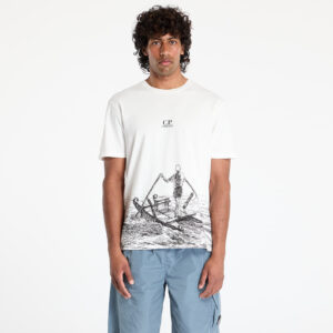 Póló C.P. Company Graphic-Print T-Shirt Gauze White L-alacsony-ár