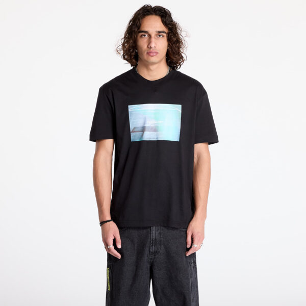 Póló Calvin Klein Jeans Basketball Court Graphic Tee Black M-alacsony-ár