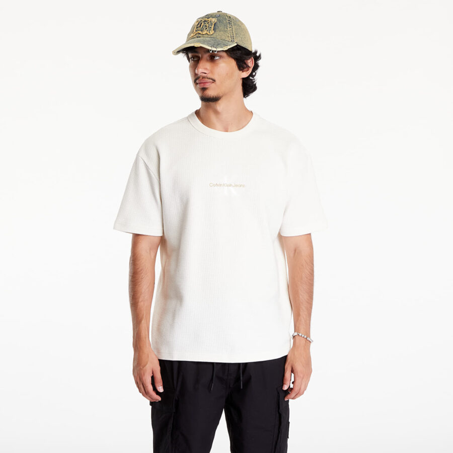 Póló Calvin Klein Jeans City Grid Short Sleeve Tee Ivory M-alacsony-ár