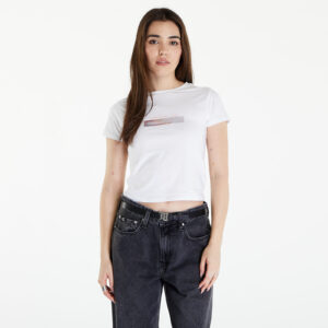 Póló Calvin Klein Jeans Diffused Box Fitted Short Sleeve Tee Bright White L-alacsony-ár