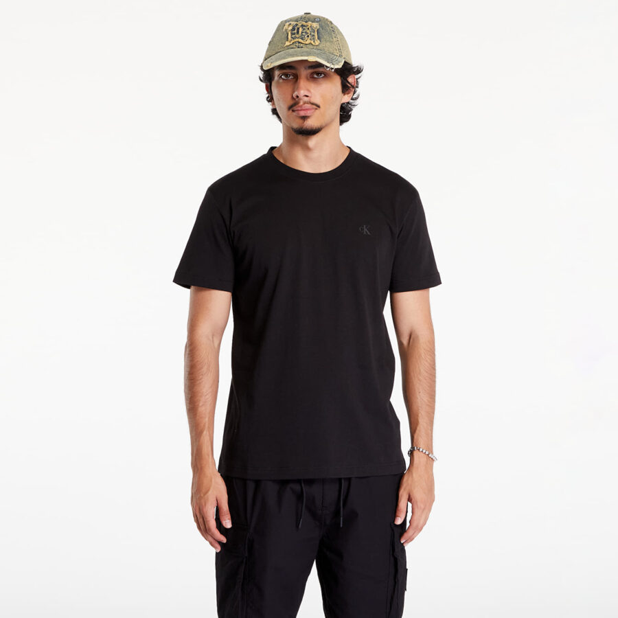 Póló Calvin Klein Jeans Euphoric Monologo Short Sleeve Tee Black M-alacsony-ár