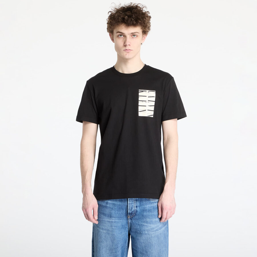 Póló Calvin Klein Jeans Serif Box Graphic Tee Black XXL-alacsony-ár