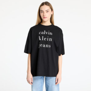 Póló Calvin Klein Jeans Short Sleeve Logo Tee Black S-alacsony-ár