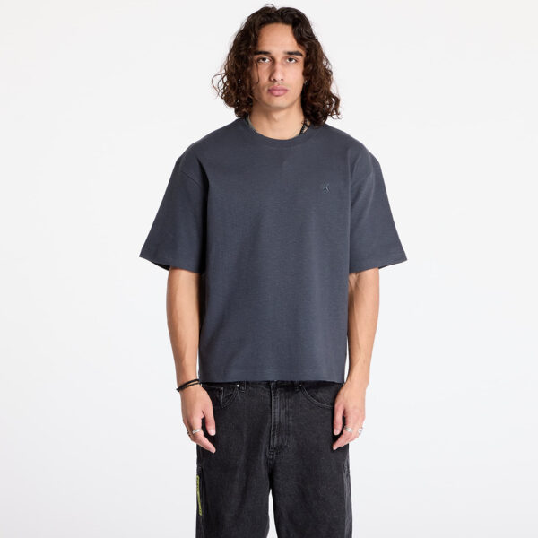 Póló Calvin Klein Jeans Slub Rib Tee Ebony S-alacsony-ár