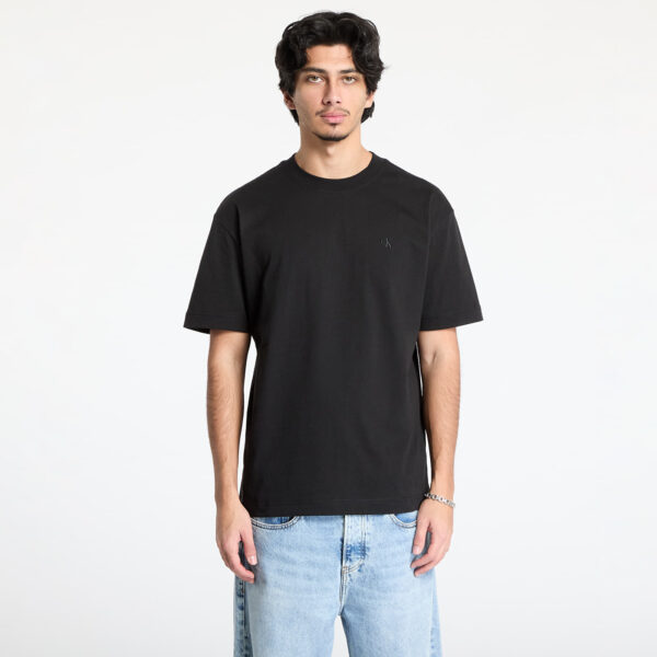 Póló Calvin Klein Jeans Soft Layered Monogram Tee Black S-alacsony-ár