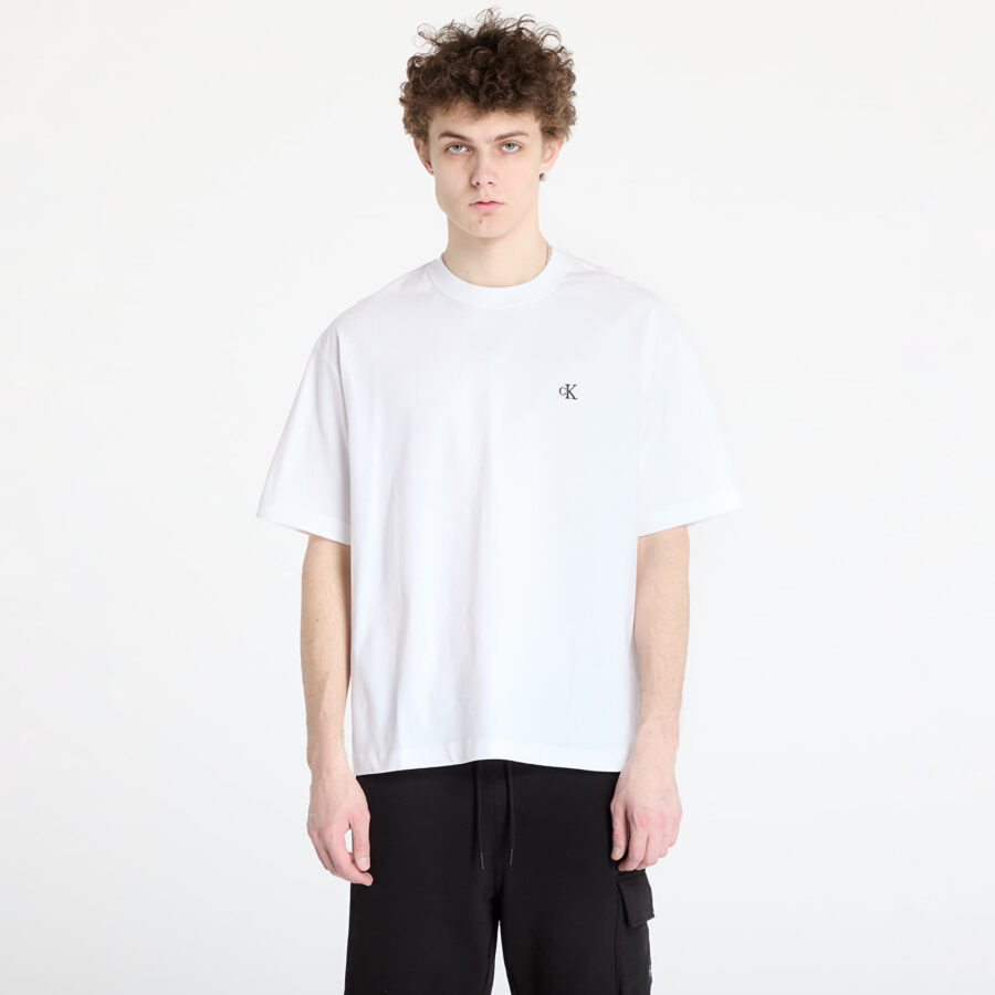 Póló Calvin Klein Jeans Ss Relaxed Archive Logo Tee White S-alacsony-ár