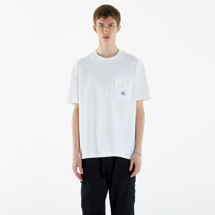 Póló Calvin Klein Jeans Texture Pocket Short Sleeve T-Shirt Bright White L-alacsony-ár
