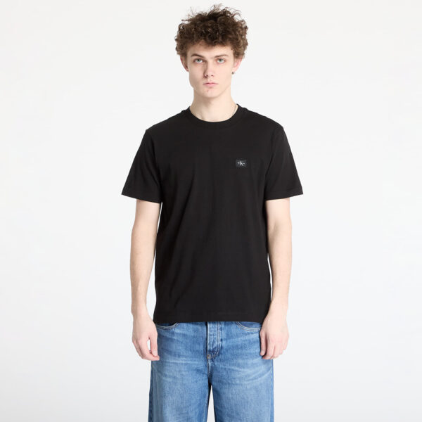 Póló Calvin Klein Jeans Woven Label Regular Tee Black S-alacsony-ár