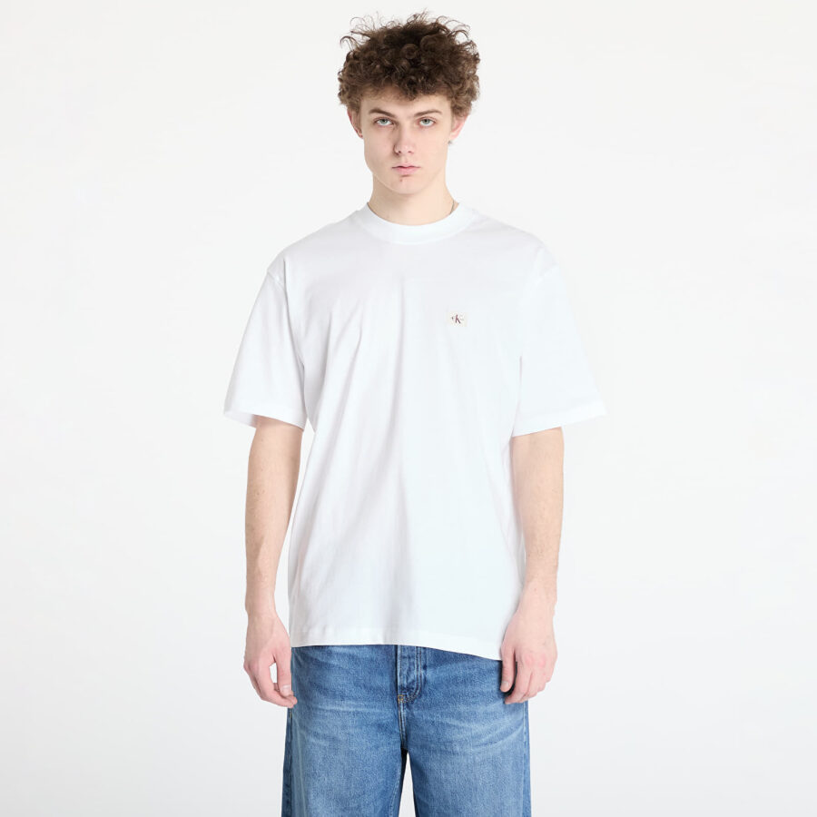 Póló Calvin Klein Jeans Woven Label Relaxed Tee White S-alacsony-ár