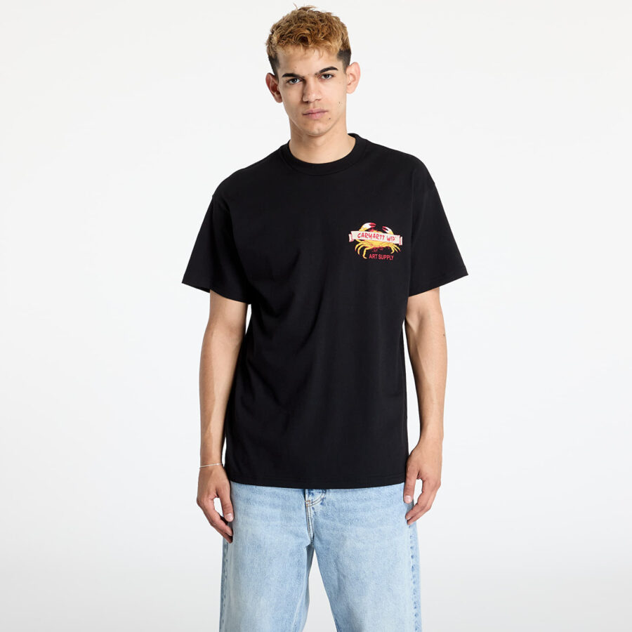 Póló Carhartt WIP Crab Paint Short Sleeve T-Shirt UNISEX Black XS-alacsony-ár