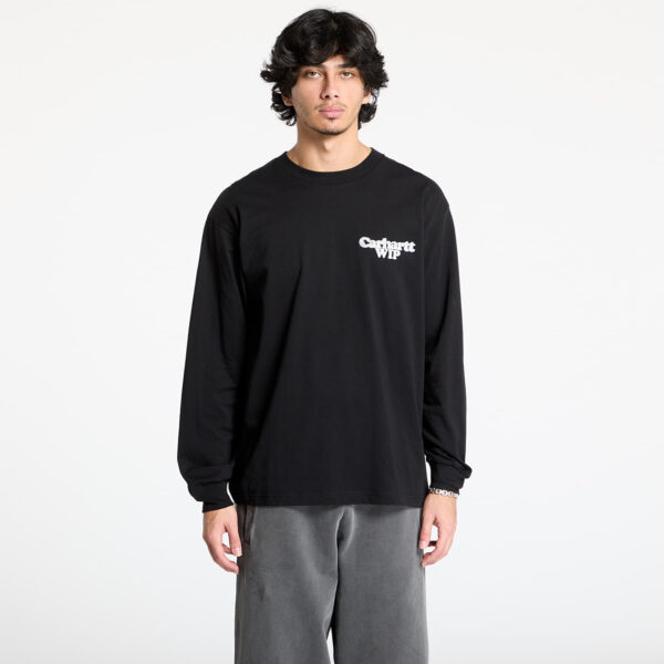 Póló Carhartt WIP L/S Chain Link T-Shirt UNISEX Black/ Silver XS-alacsony-ár