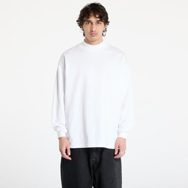 Póló Carhartt WIP Long Sleeve Script Mockneck T-Shirt UNISEX White XXL-alacsony-ár
