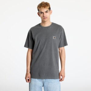 Póló Carhartt WIP Nelson Short Sleeve T-Shirt UNISEX Graphite Garment Dyed XS-alacsony-ár
