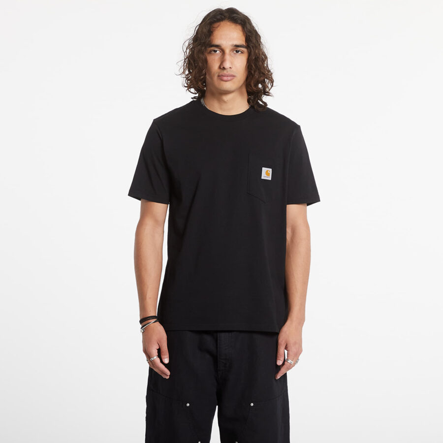 Póló Carhartt WIP Pocket Short Sleeve T-Shirt UNISEX Black XS-alacsony-ár