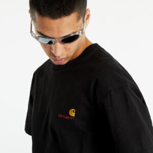 Póló Carhartt WIP S/S American UNISEX Script T-Shirt Black XS-alacsony-ár