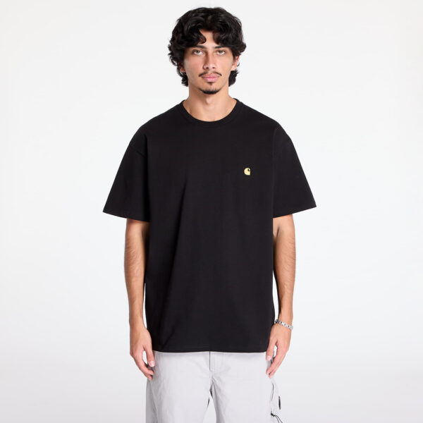 Póló Carhartt WIP S/S Chase T-Shirt Black/ Gold M-alacsony-ár