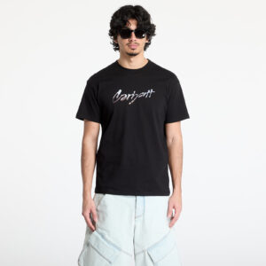 Póló Carhartt WIP S/S Drip Script T-Shirt UNISEX Black S-alacsony-ár