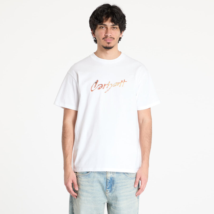 Póló Carhartt WIP S/S Drip Script T-Shirt UNISEX White XS-alacsony-ár