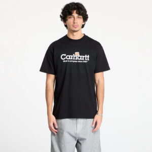 Póló Carhartt WIP S/S Label Script T-Shirt UNISEX Black XL-alacsony-ár
