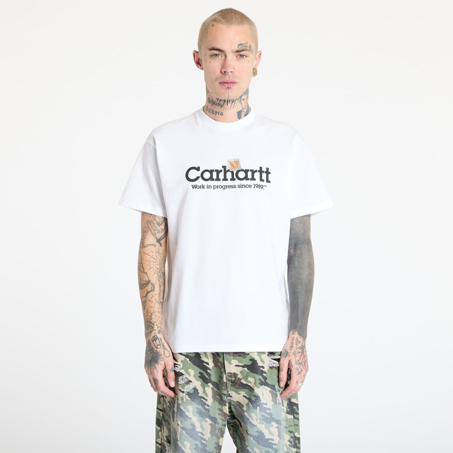 Póló Carhartt WIP S/S Label Script T-Shirt UNISEX White XS-alacsony-ár