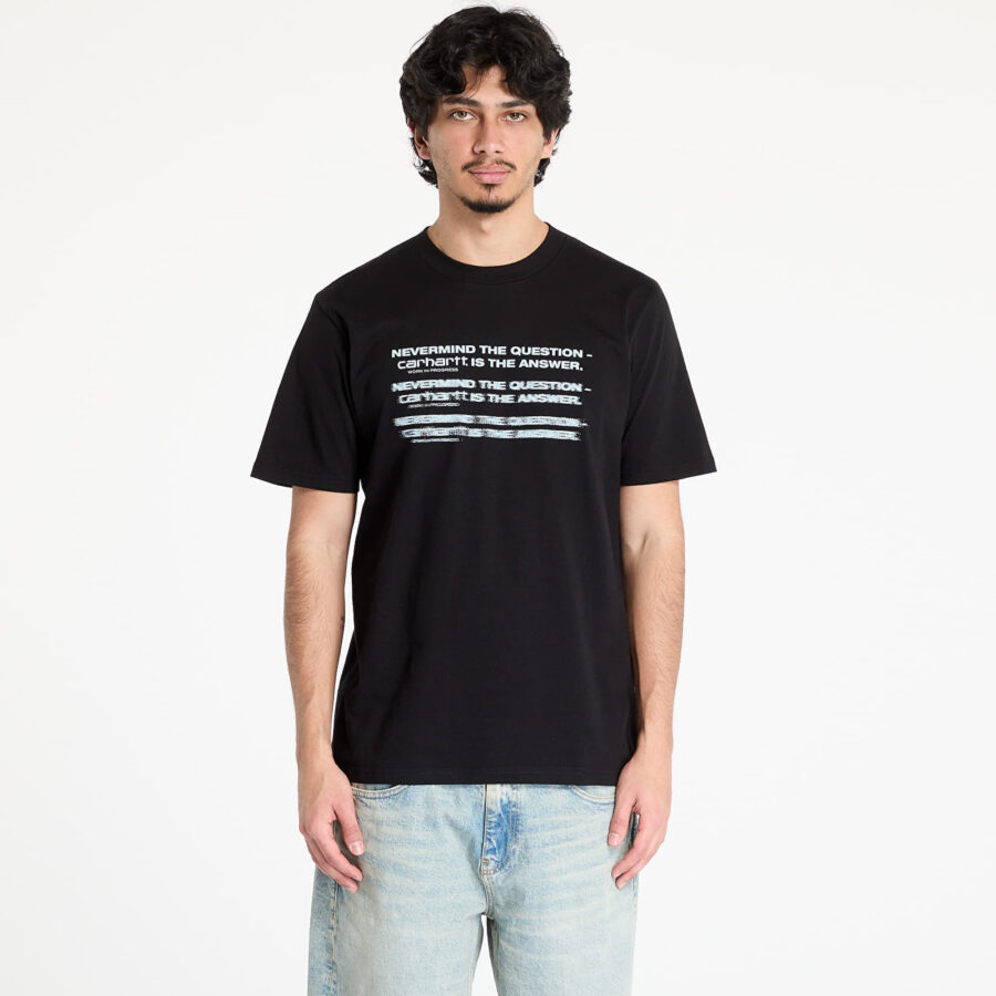 Póló Carhartt WIP S/S Nevermind T-Shirt UNISEX Black/ White XS-alacsony-ár
