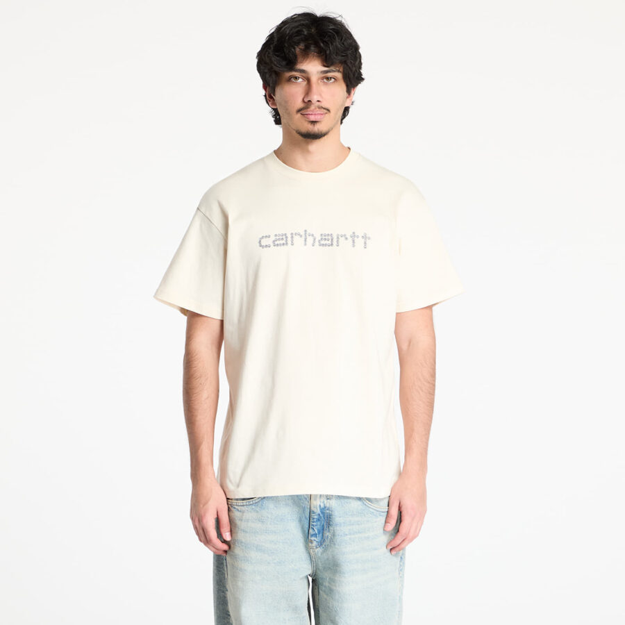 Póló Carhartt WIP S/S Rivet Script T-Shirt UNISEX Natural XS-alacsony-ár