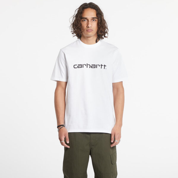 Póló Carhartt WIP S/S Script T-Shirt White/ Black XS-alacsony-ár