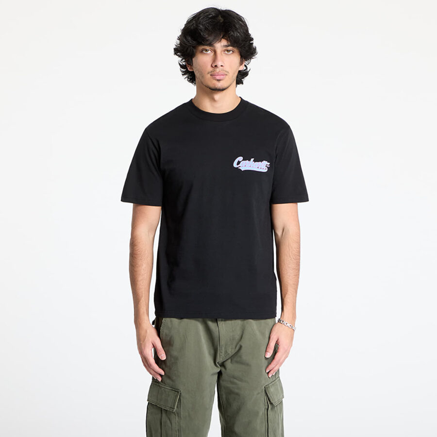 Póló Carhartt WIP S/S Spill T-Shirt UNISEX Black XS-alacsony-ár