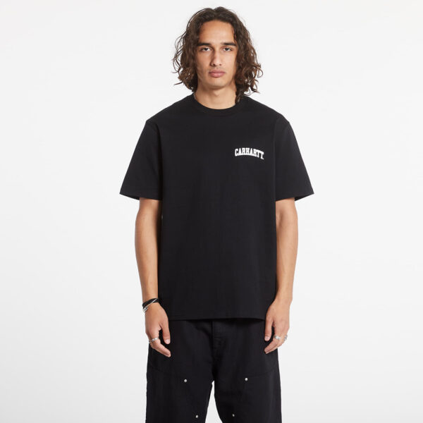 Póló Carhartt WIP S/S University Script T-Shirt Black/ White XS-alacsony-ár