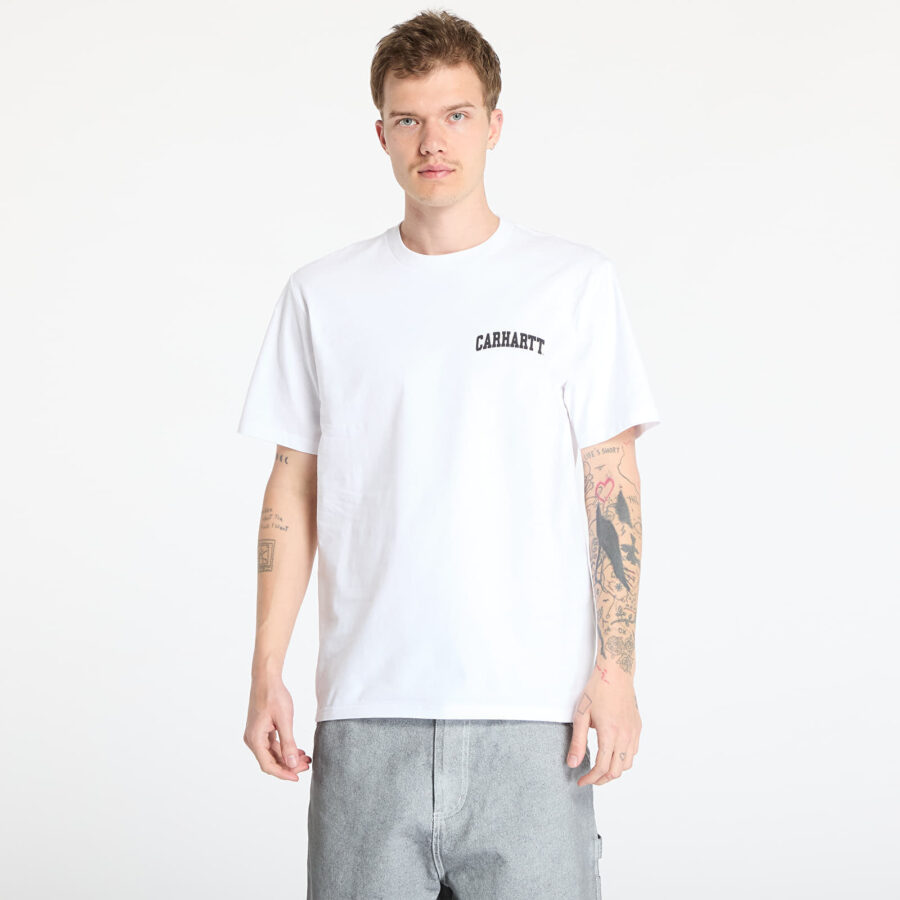 Póló Carhartt WIP S/S University Script T-Shirt UNISEX White/ Black XS-alacsony-ár