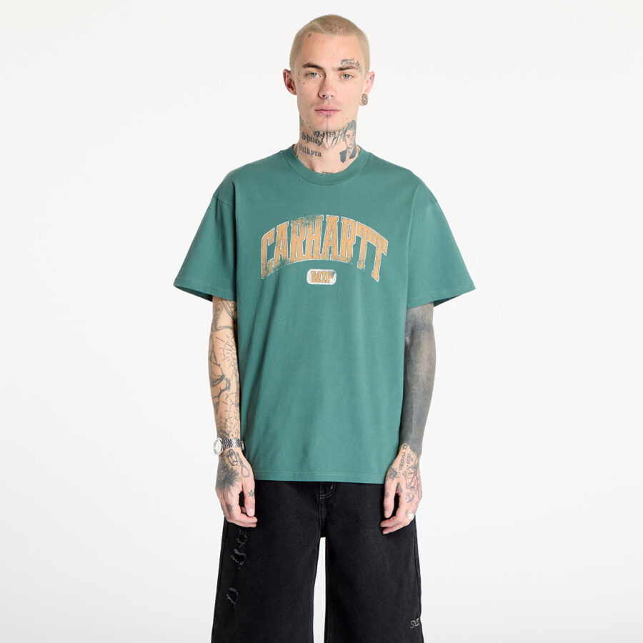 Póló Carhartt WIP Short Sleeve Lecture T-Shirt UNISEX Silver Pine L-alacsony-ár