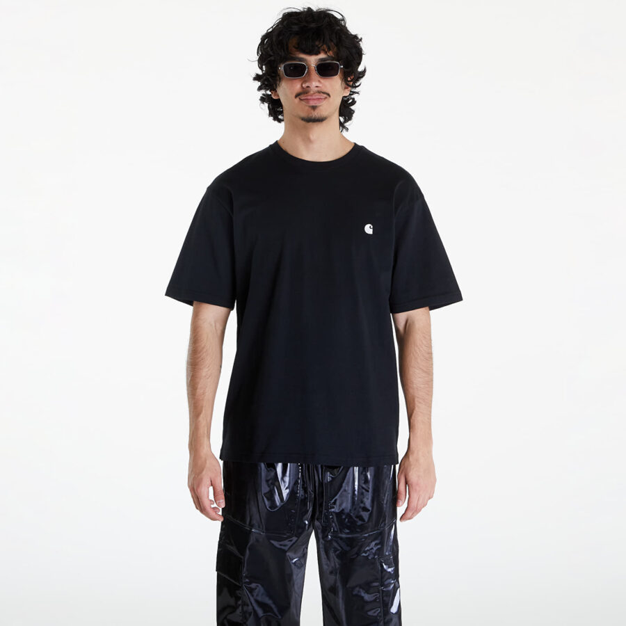 Póló Carhartt WIP Short Sleeve Madison T-Shirt UNISEX Black/ White XS-alacsony-ár