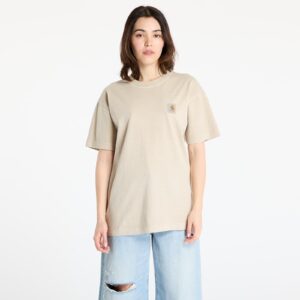 Póló Carhartt WIP Short Sleeve Nelson T-Shirt UNISEX Fleur De Sel Garment Dyed XS-alacsony-ár