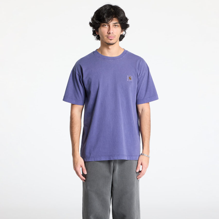 Póló Carhartt WIP Short Sleeve Vista T-Shirt UNISEX Aura Garment Dyed S-alacsony-ár